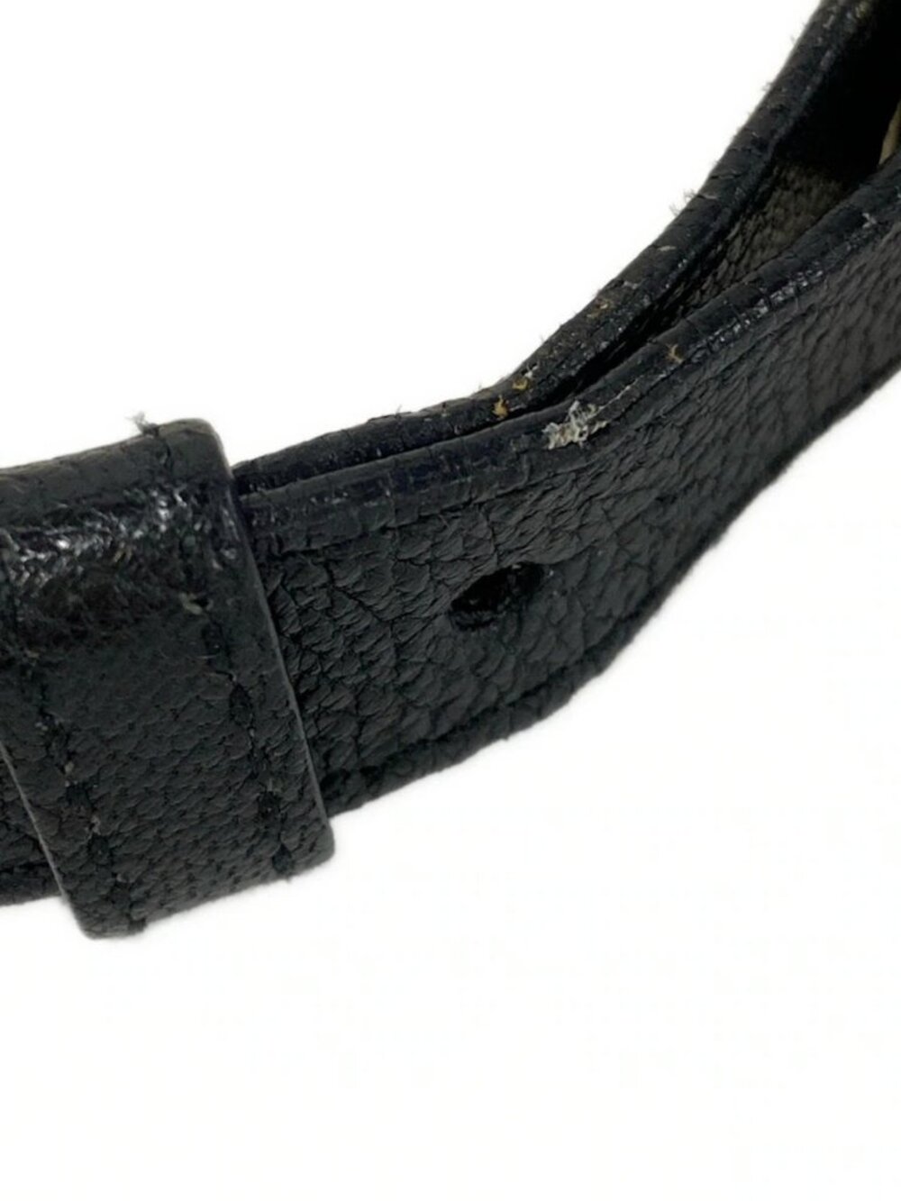 YvesSaintLaurent rivegauche (YSL) St-Tropez 129133 Black White Leather - Picture 11 of 15